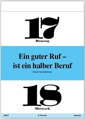Original Leitspruch-Auslesekalender 2027 - Versand ab Oktober