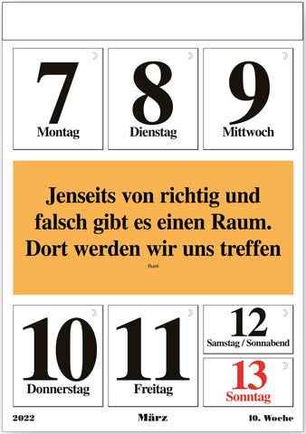 Original Leitspruch-Wochenkalender 2026 - Versand ab Oktober
