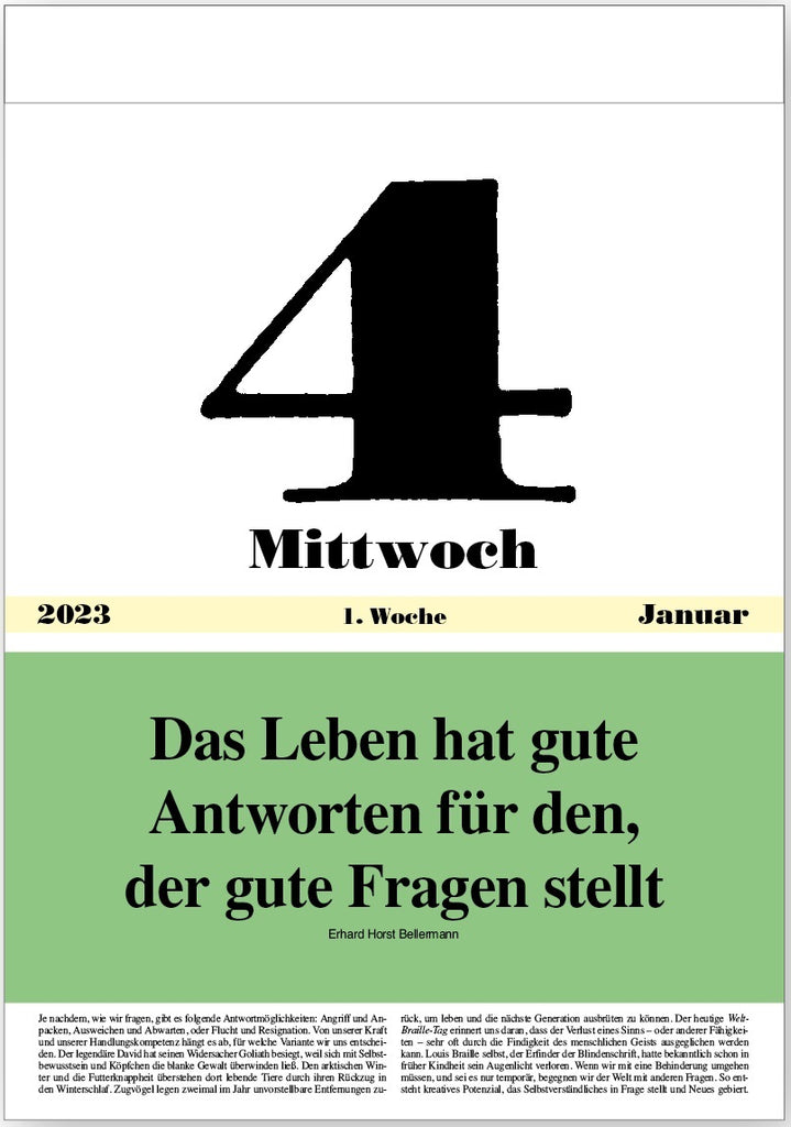 Original Leitspruch-Tageskalender 2025 - lieferbar ab September – Original Leitspruchkalender