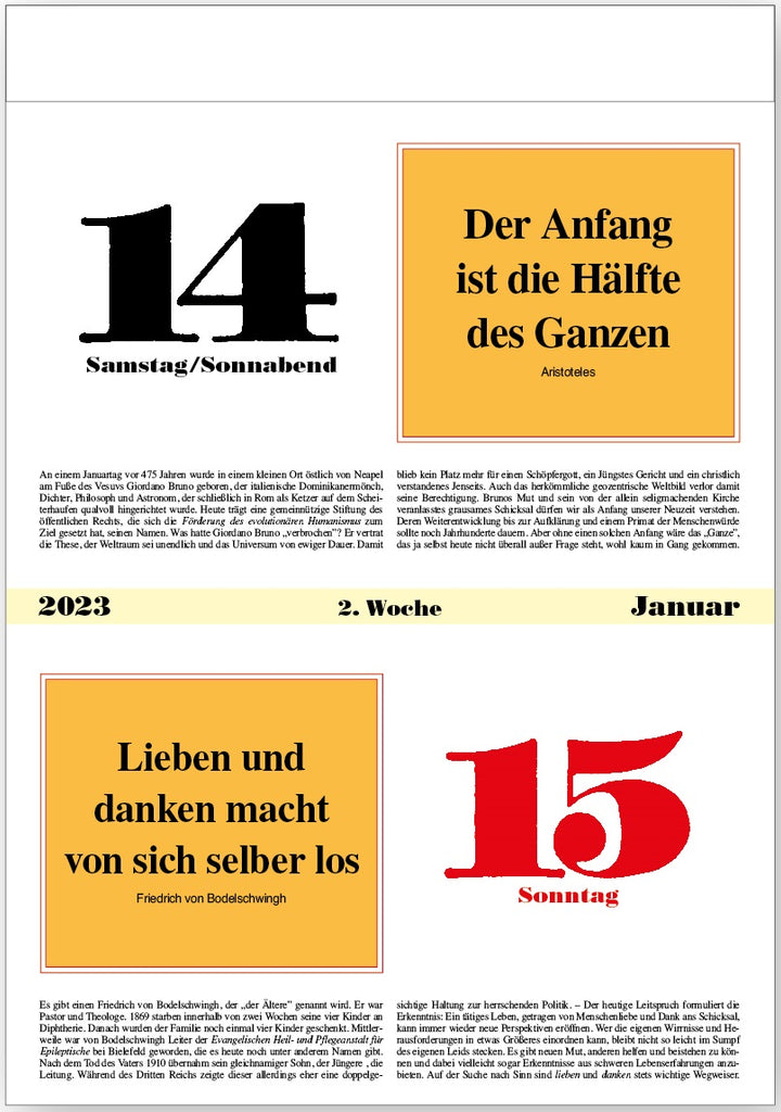 Original Leitspruch-Tageskalender 2025 - lieferbar ab September – Original Leitspruchkalender